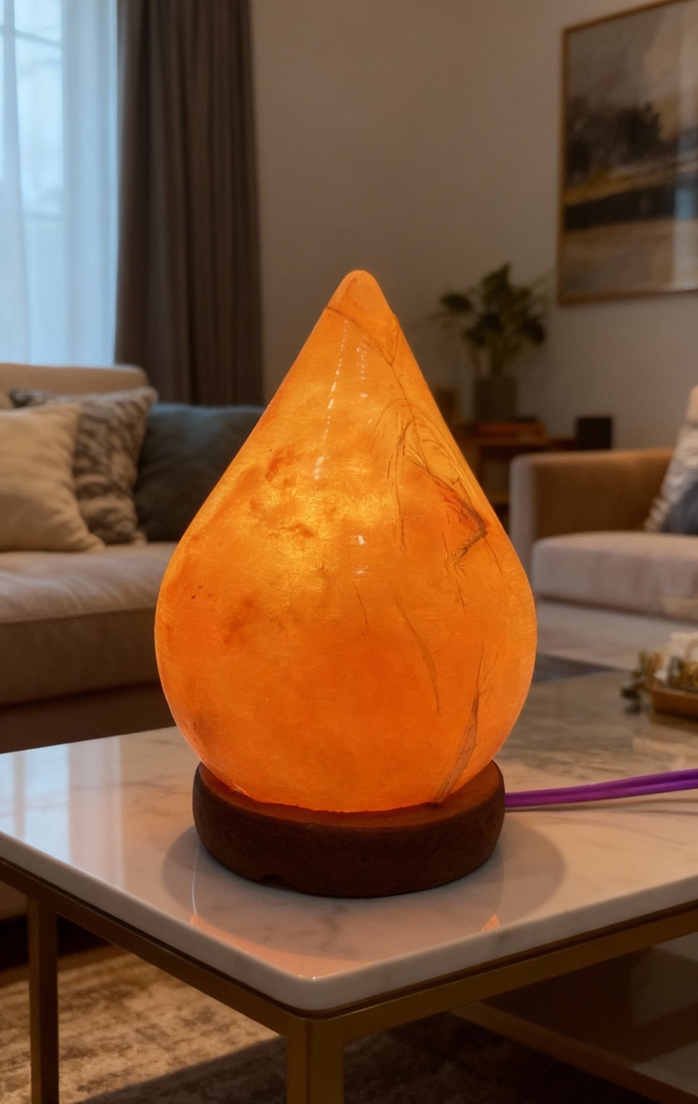 Artisan Aansu/Teardrop Shaped Salt Lamp