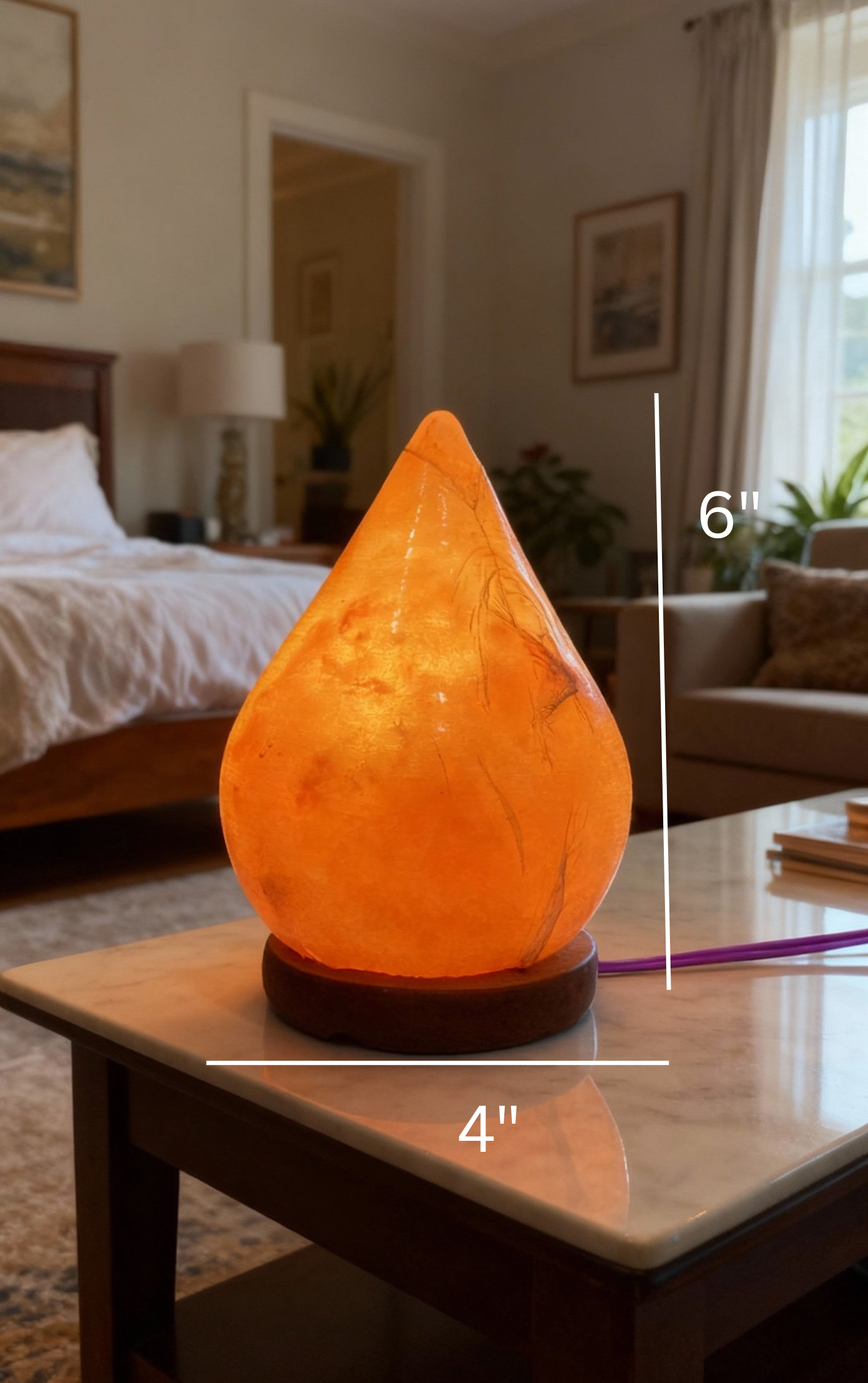 Artisan Aansu/Teardrop Shaped Salt Lamp