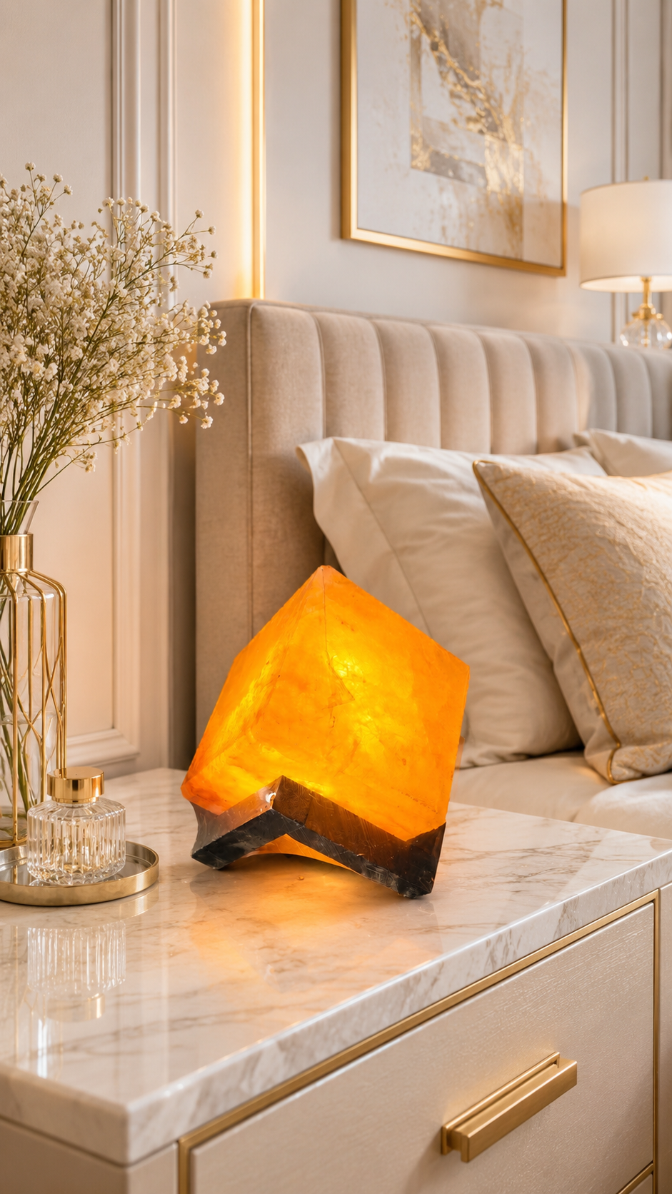 Handcrafted Himalayan Pink Salt Pyramid Lamp