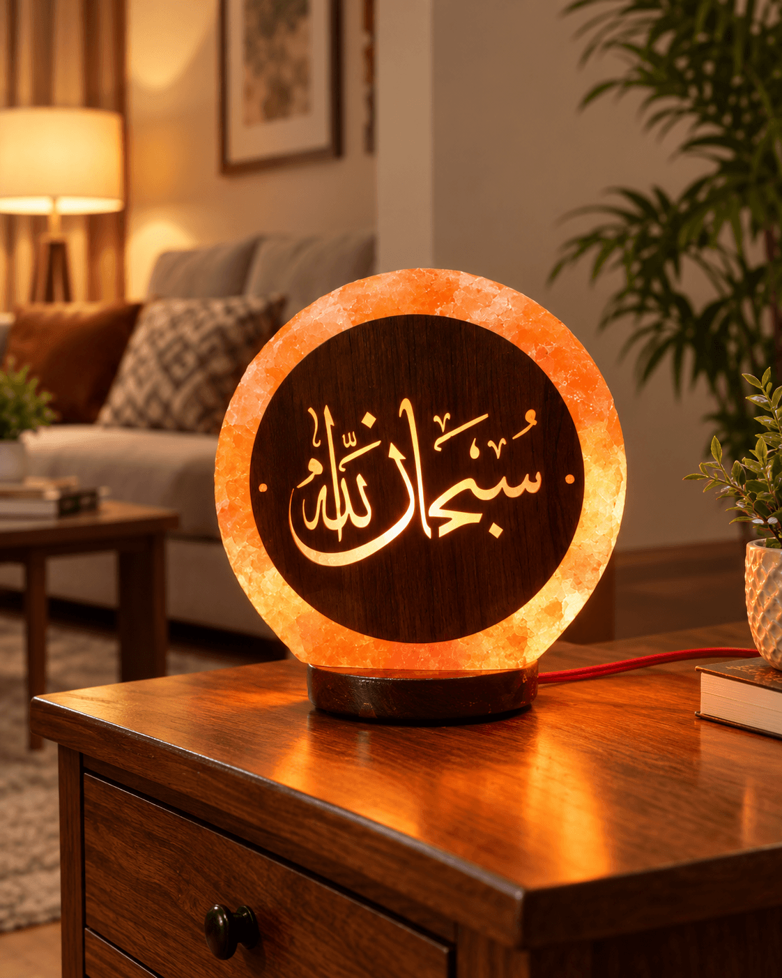 Subhan'Allah Himalayan Salt Lamp | Islamic Calligraphy Decor Pakistan