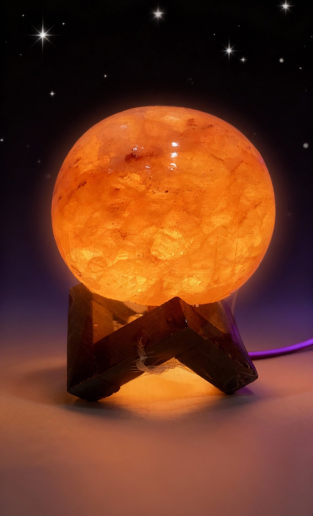 Polished Sphere Pink Salt Lamp☀️🔮