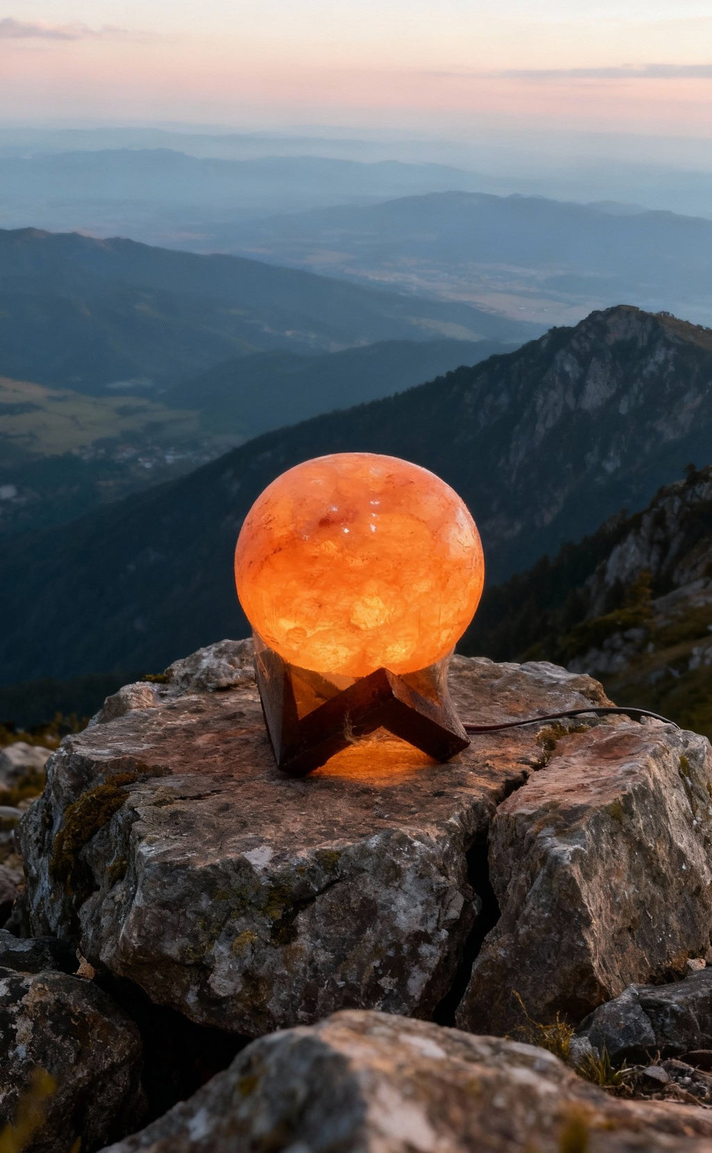 Polished Sphere Pink Salt Lamp☀️🔮