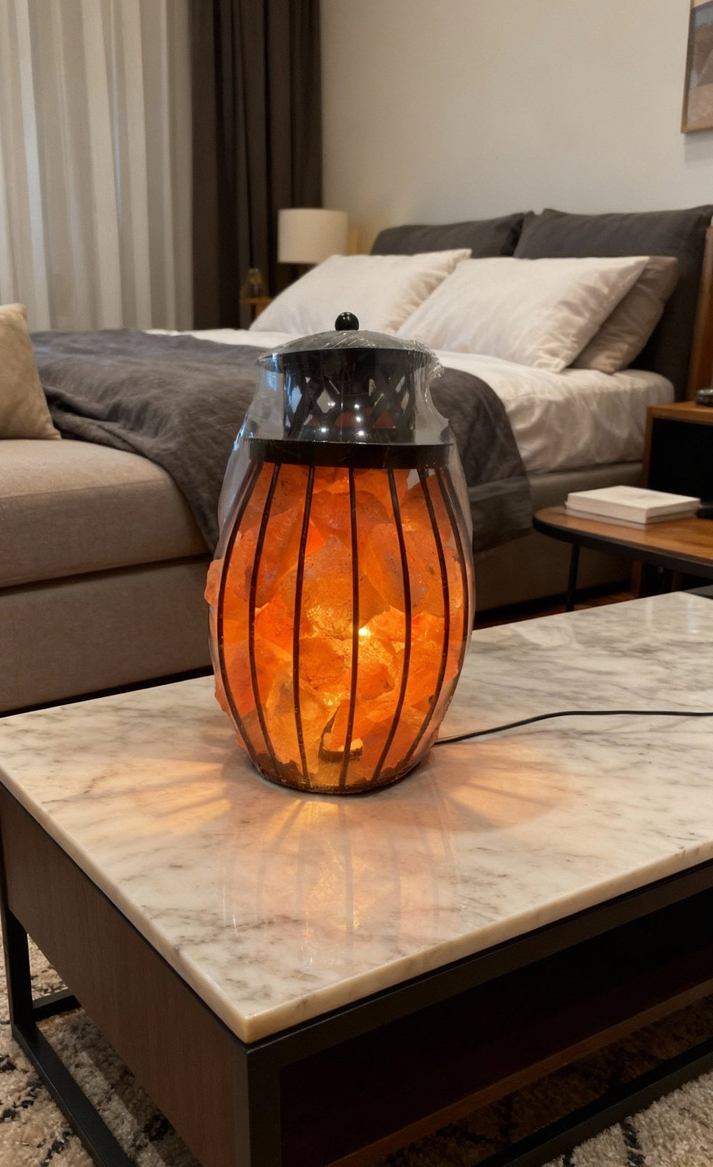 Get Cozy with Our 'Laal Tan' (Lantern) Salt Lamp! 🏮🔥